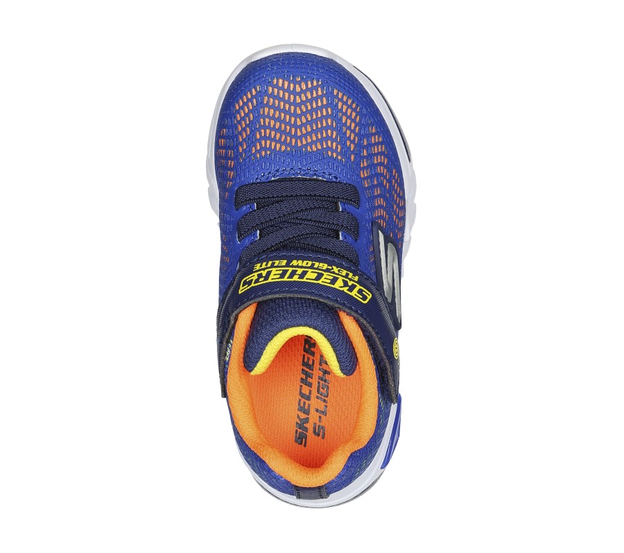 SKECHERS Flex-Glow Elite - Vorlo Royal / Orange Light-Up