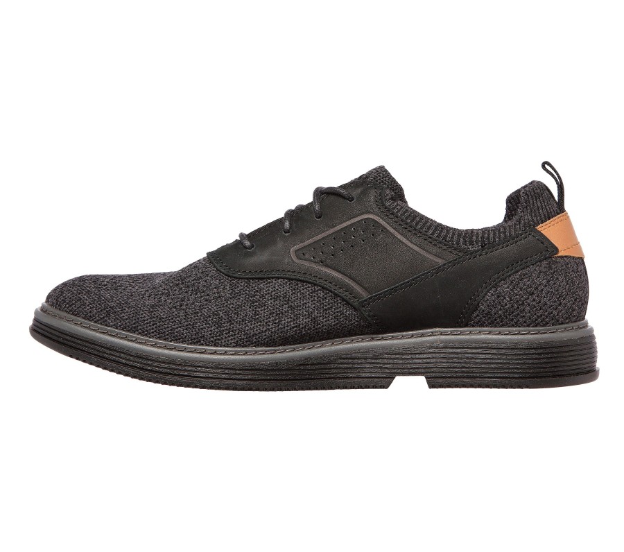 SKECHERS Parallux - Westerly Black Lace Up Oxfords