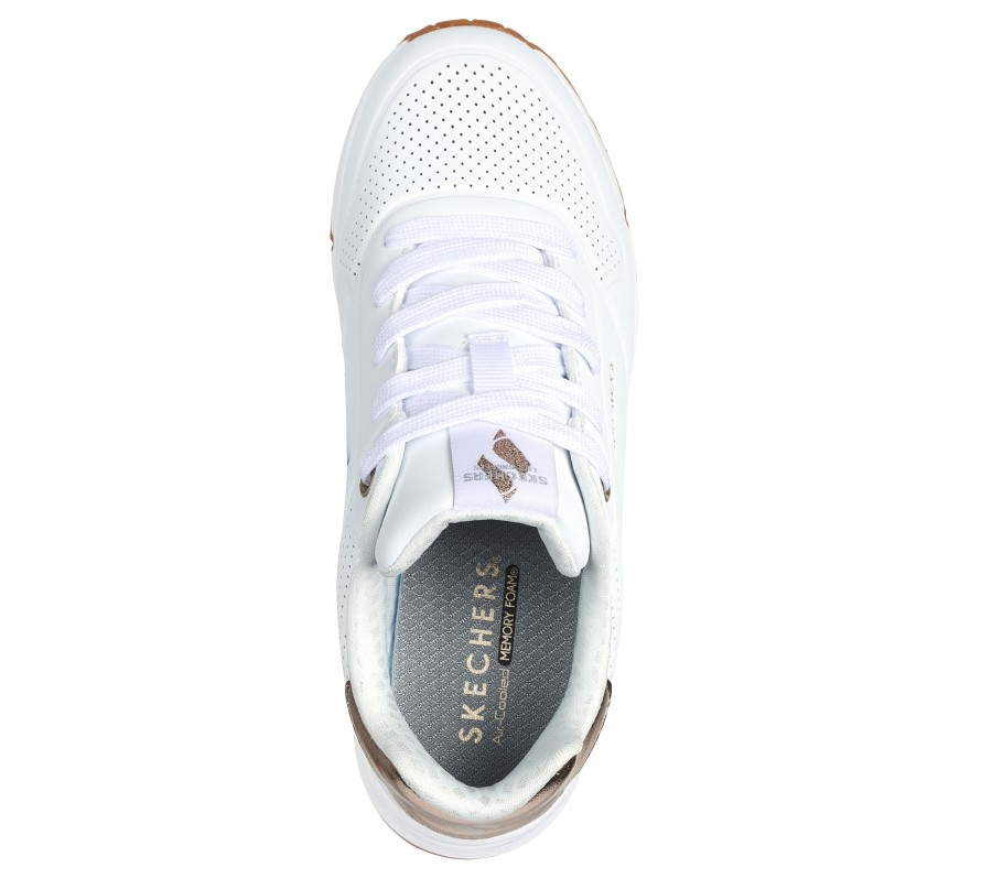 SKECHERS Uno Gen1 - Shimmer Away White Lace Up