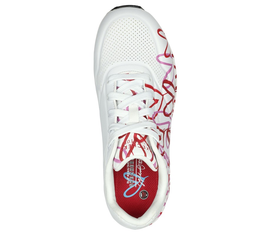 SKECHERS Skechers Work X Jgoldcrown: Uno Sr White / Red / Pink Work & Safety