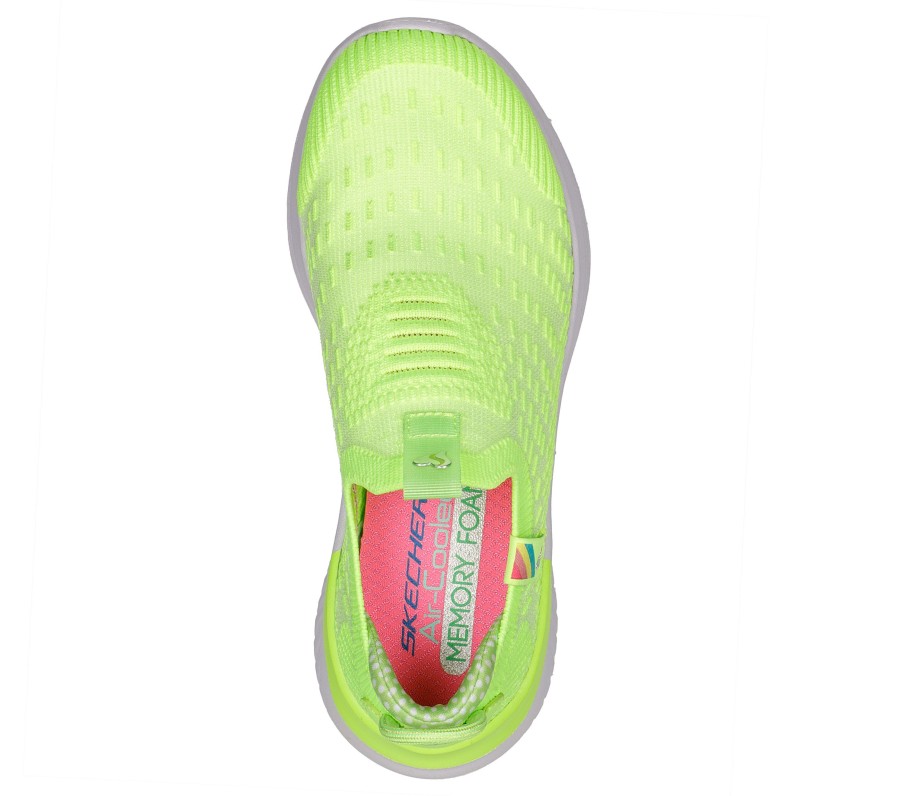 SKECHERS Ultra Flex 3.0 - Happy Brights Lime Slip-Ons