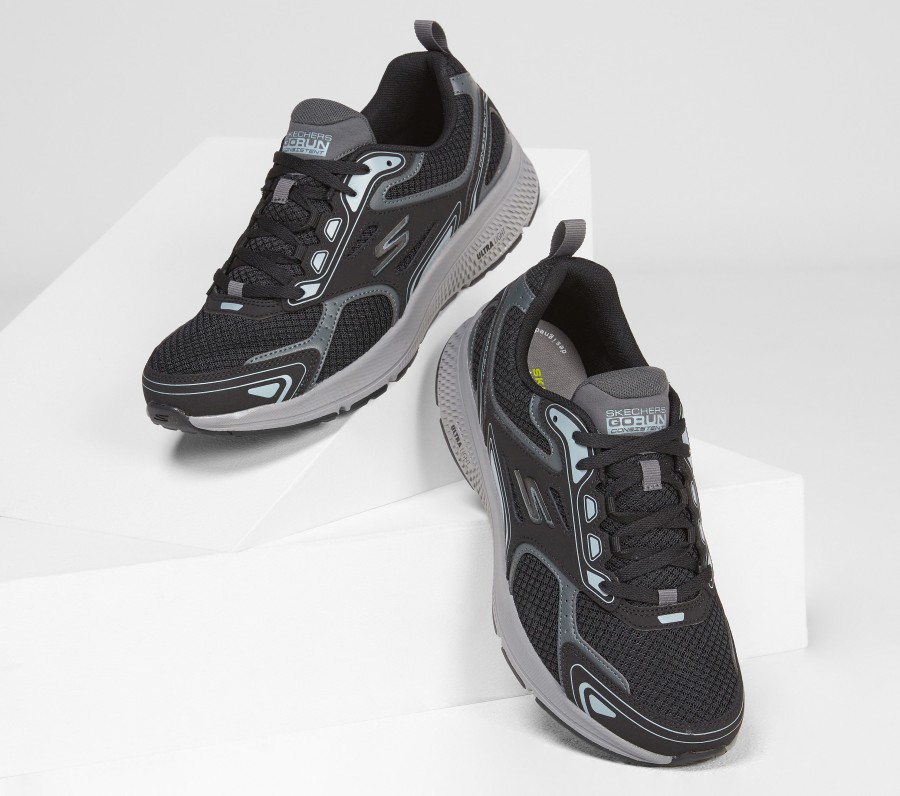 SKECHERS Skechers Gorun Consistent Black / Gray Athletic Sneakers