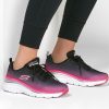 SKECHERS Fashion Fit - Build Up Black / Hot Pink Lace Up