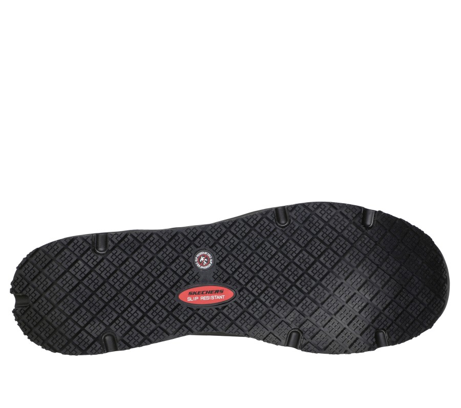 SKECHERS Work Relaxed Fit: Uno Sr - Sutal Black Work & Safety