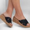 SKECHERS Arch Fit Beverlee Black Wedges