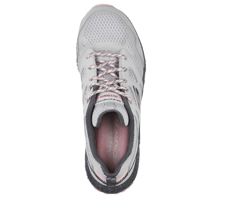 SKECHERS Hillcrest - Pure Escapade Gray / Pink Lace Up