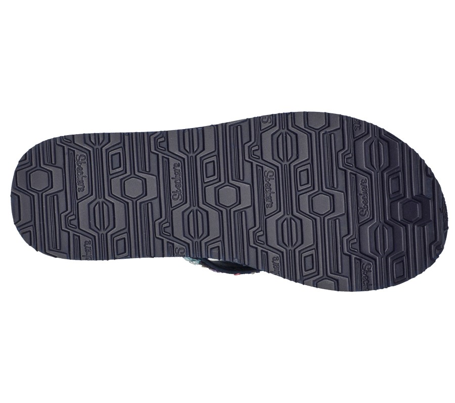 SKECHERS Meditation - Dancing Daisy Navy Sandals