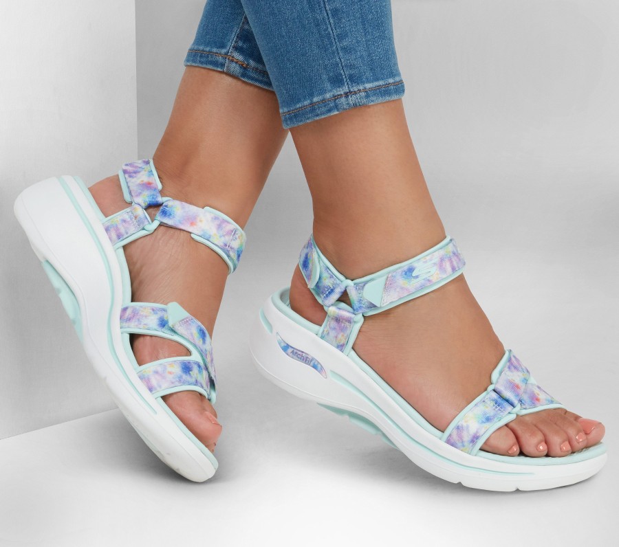 SKECHERS Skechers Go Walk Arch Fit - Ethereal Aqua / Multi Sandals