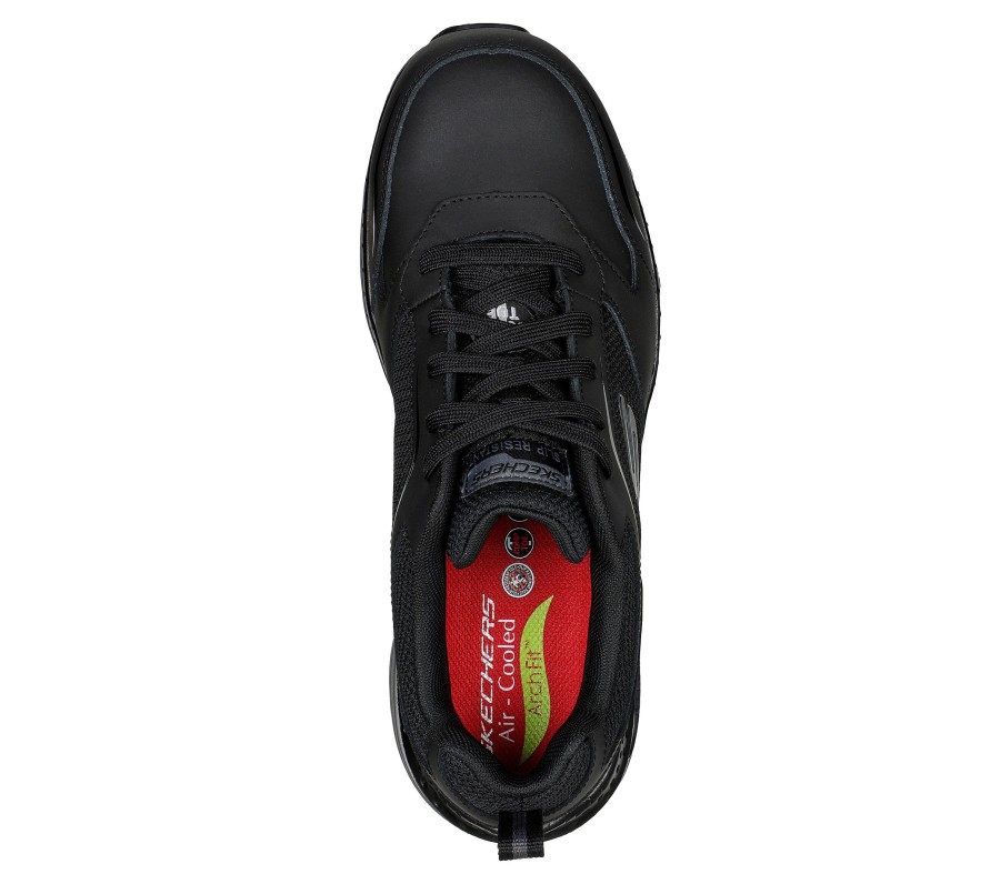 SKECHERS Work: Arch Fit Sr - Angis Comp Toe Black / Charcoal Work & Safety