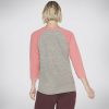 SKECHERS Bobs Catitude Baseball Tee Gray Tops