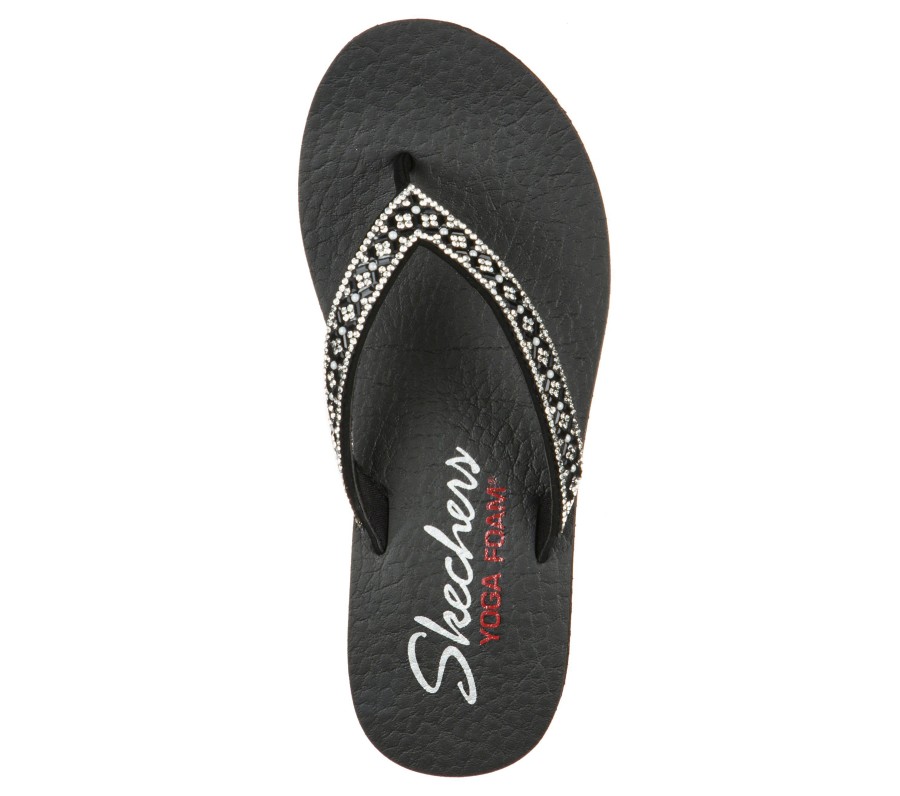 SKECHERS Meditation - Lotus Bae Black Sandals