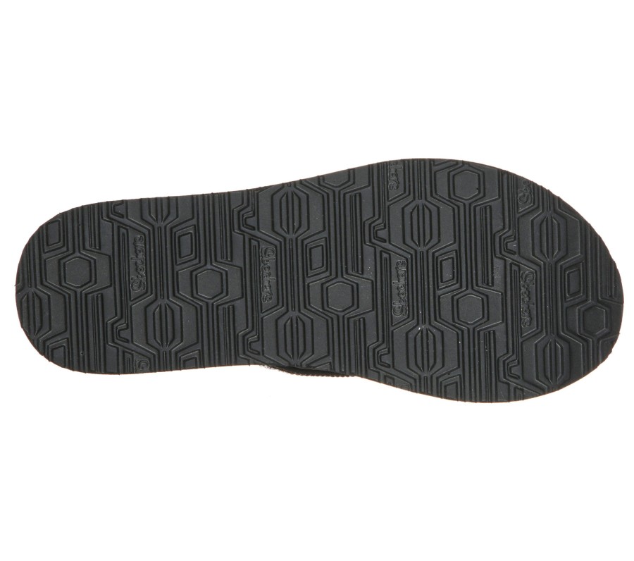 SKECHERS Meditation - Lotus Bae Black Sandals