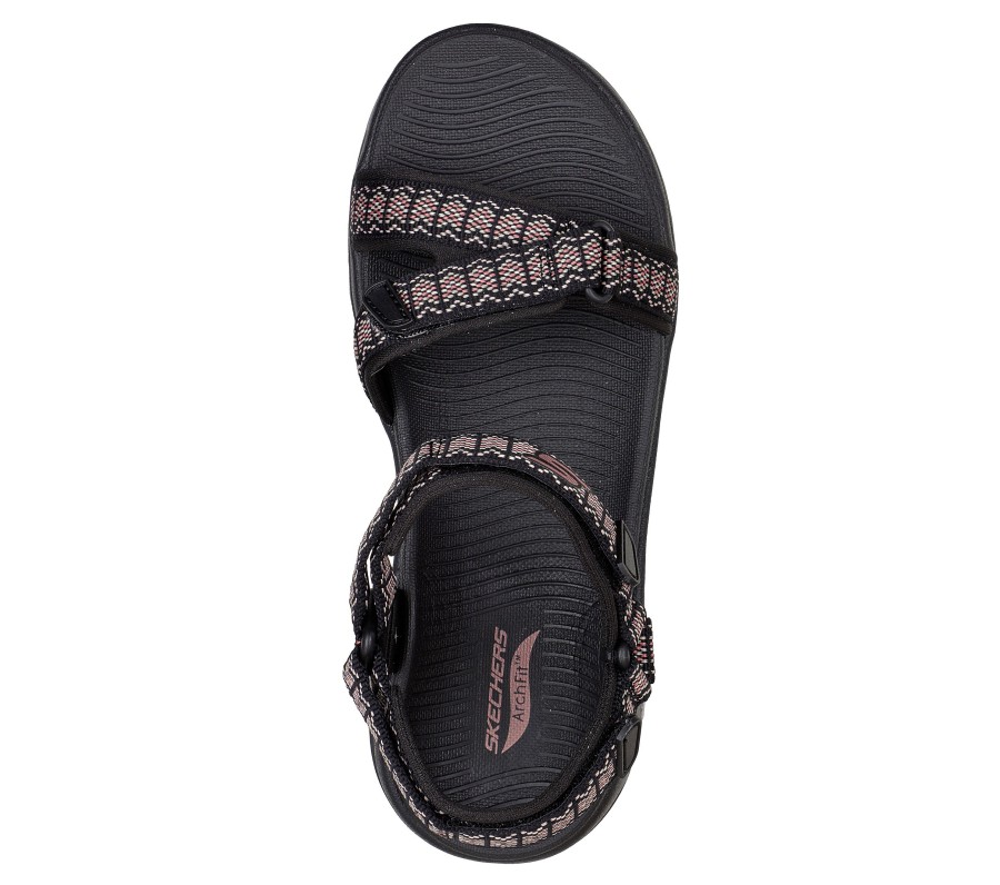 SKECHERS Skechers Go Walk Arch Fit - Affinity Black Sandals