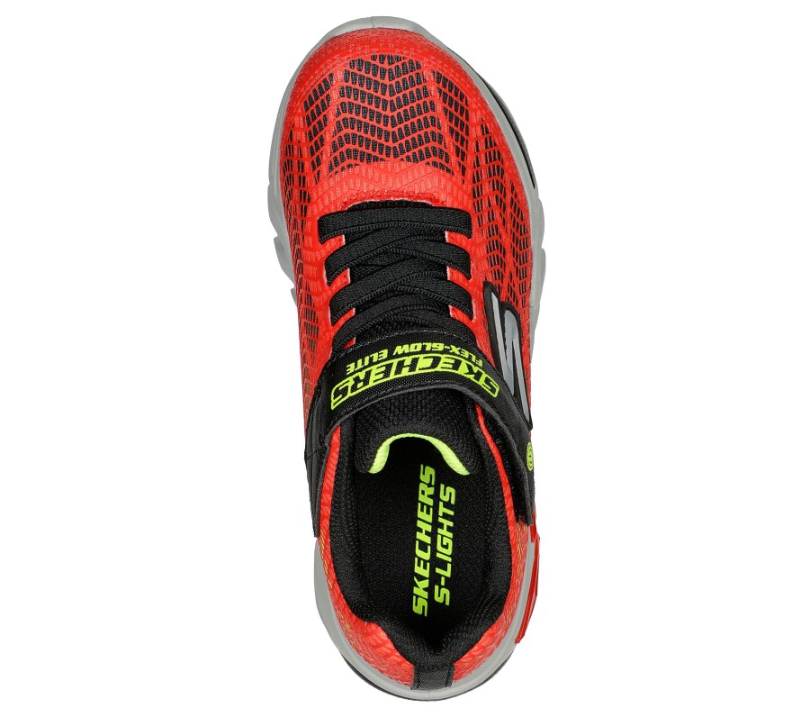 SKECHERS Flex-Glow Elite - Vorlo Red / Black Light-Up