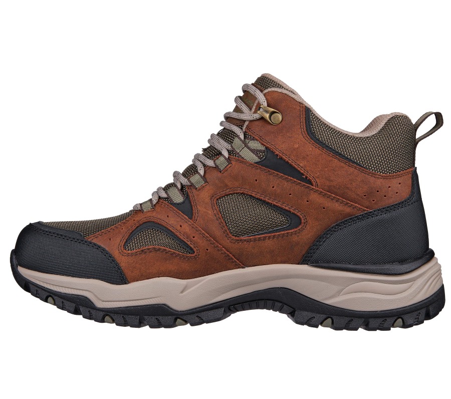 SKECHERS Relaxed Fit: Arch Fit Dawson - Millard Olive / Brown Lace Up Oxfords