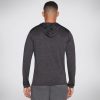 SKECHERS On The Road Hooded Long Sleeve Black / Charcoal Tops