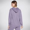 SKECHERS Bobs Apparel Dawg Pouch Pullover Hoodie Gray / Purple Tops